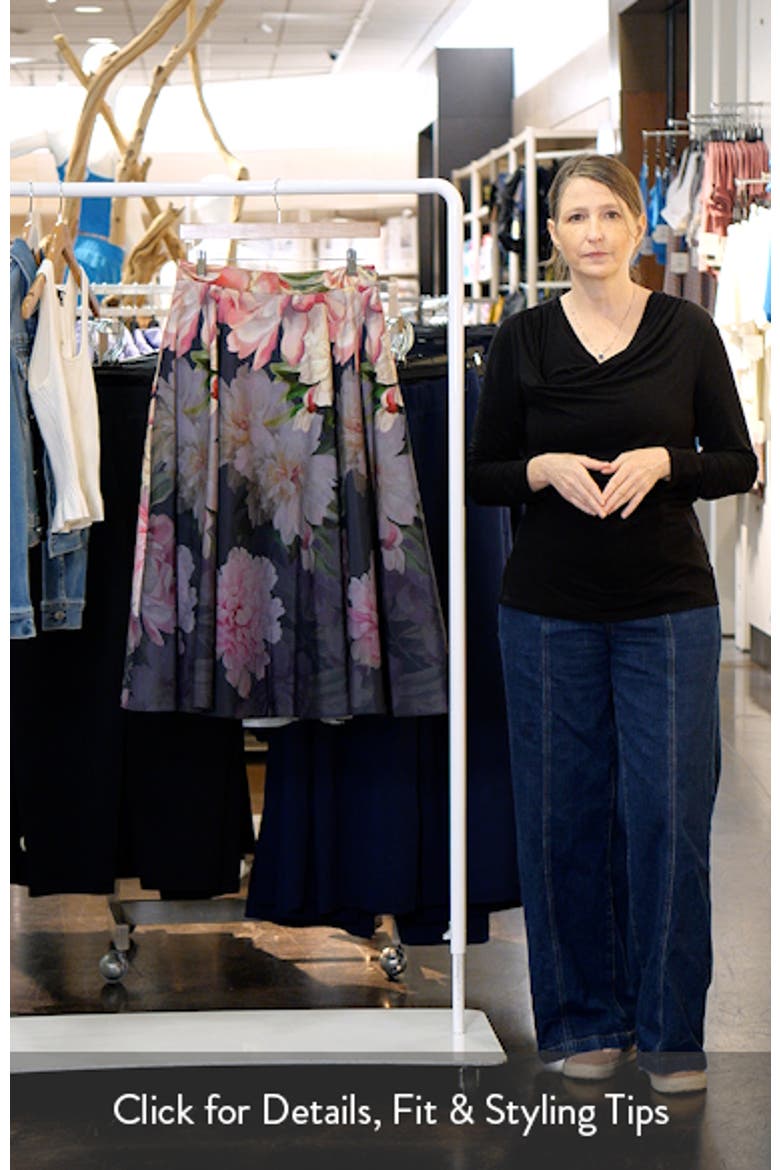 Ida Floral Circle Midi Skirt video
