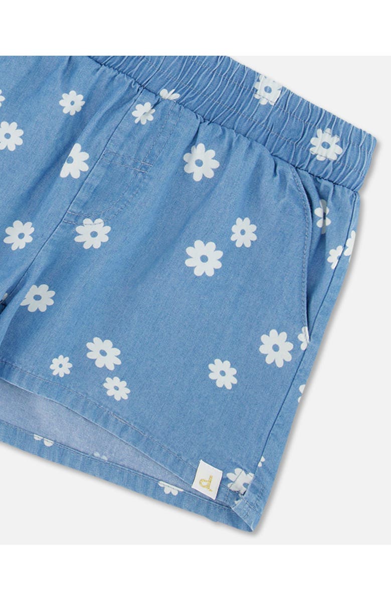 Deux par Deux Little Girl's Floral Chambray Short, Alternate, color, 