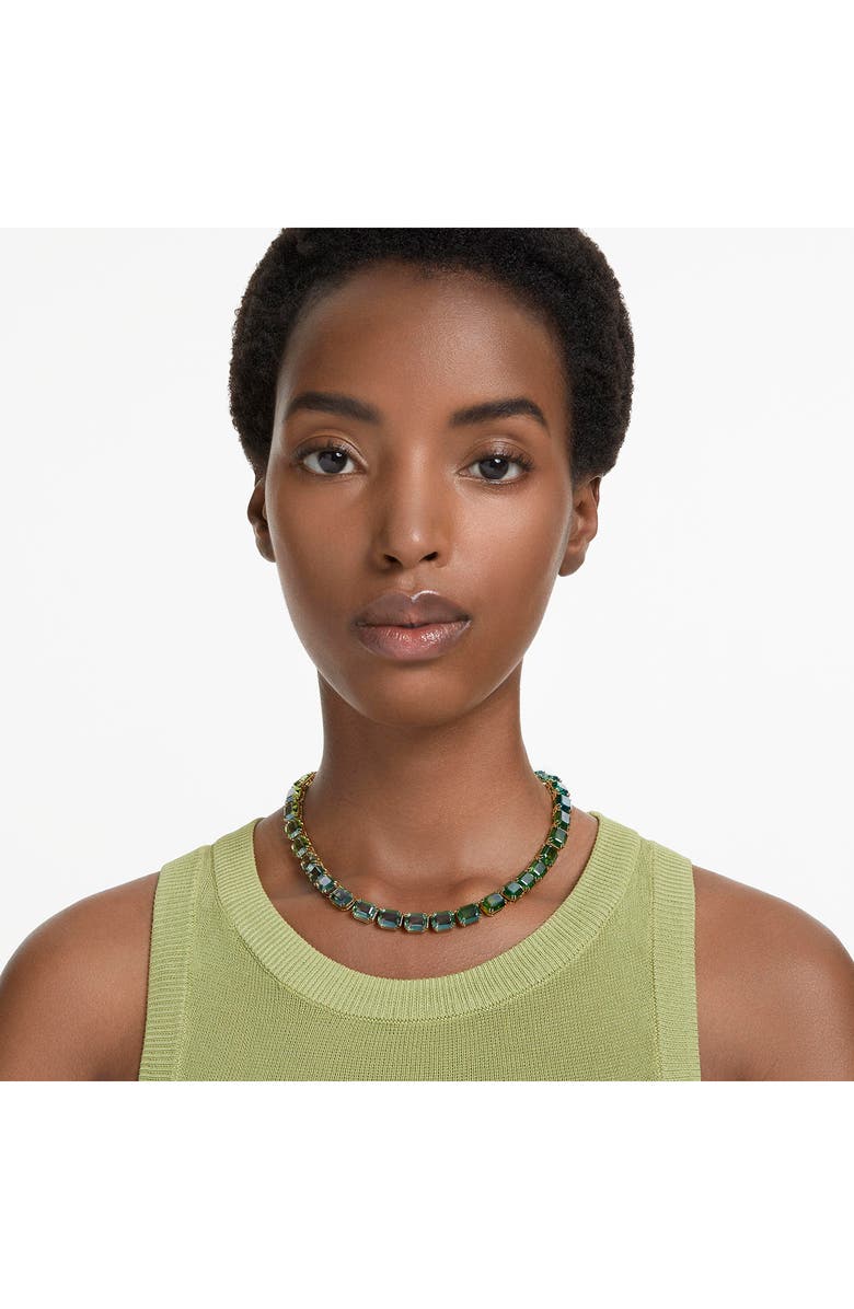 Swarovski Millenia Crystal Collar Necklace, Alternate, color, Green