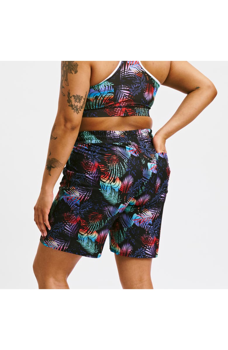 TomboyX 9-Inch Lined Board Shorts, Alternate, color, Palm Dreams