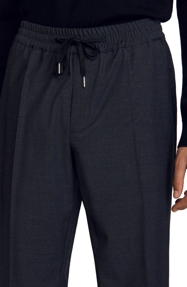 SANDRO New Alpha Straight Leg Wool Blend Pants, Alternate, color,