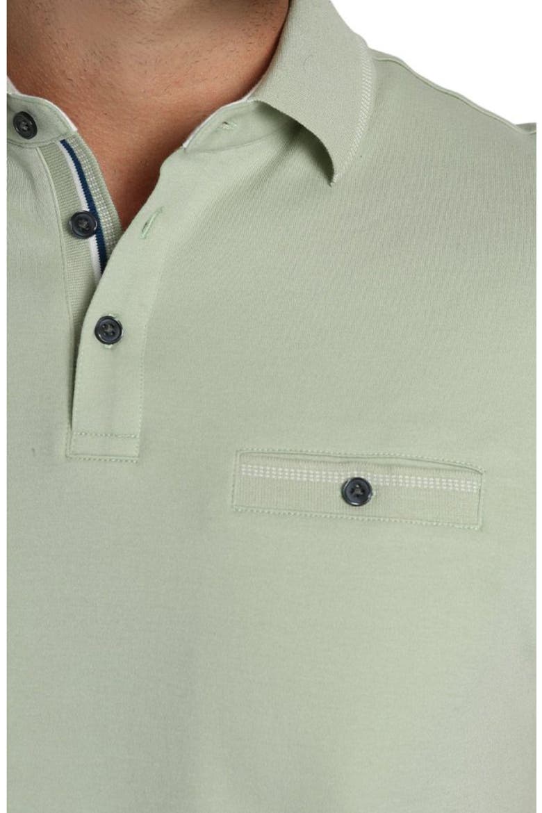 Solid Cotton Polo, Alternate, color, SAGE GREEN