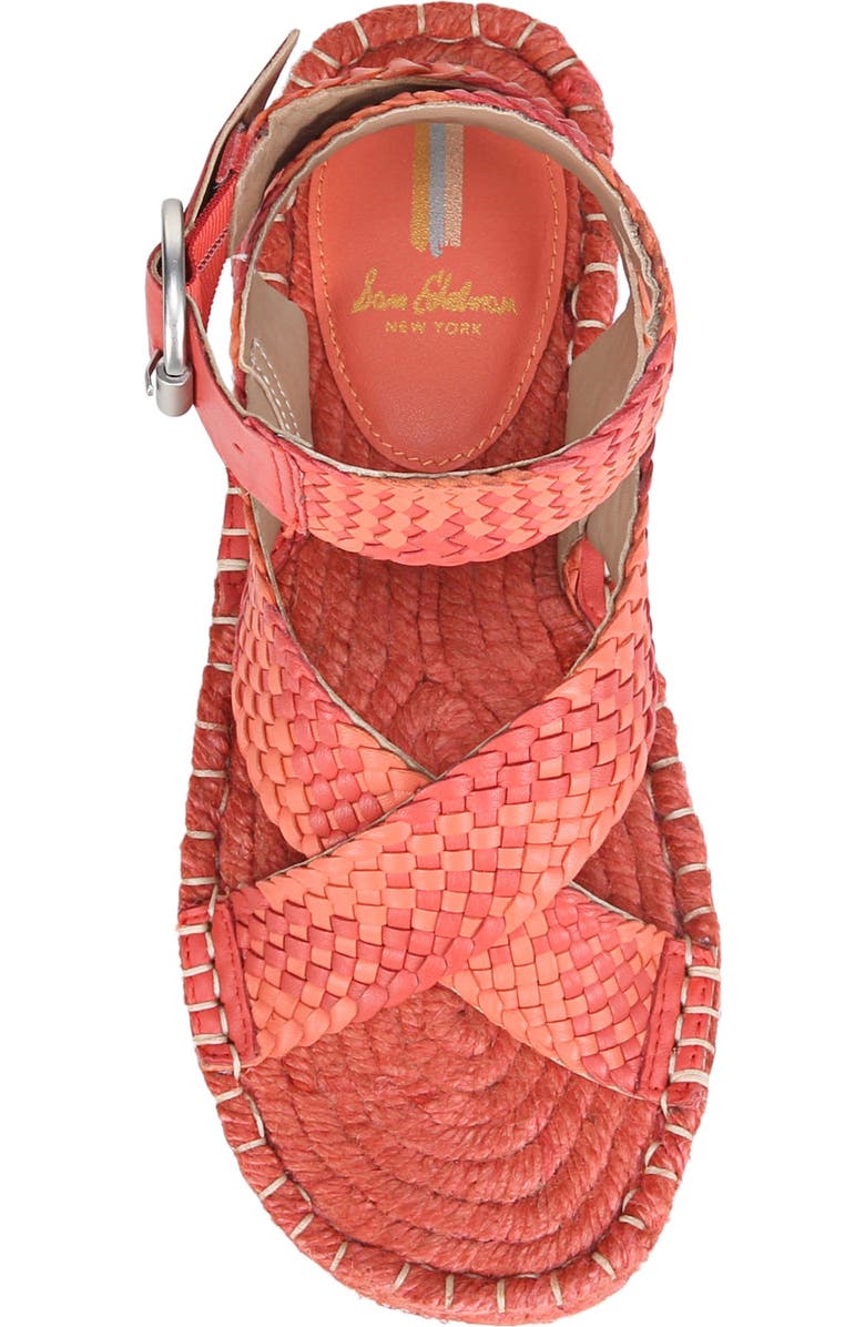 Sam Edelman Dakota Espadrille Platform Sandal, Alternate, color, Bright Poppy