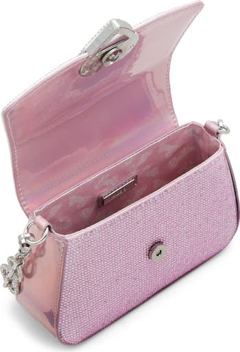 【ALDO X Barbie】 Barbietphndl トップハンドルバッグ Barbie x ALDO Glitter Top Handle Bag Pink Heart Rhinestone