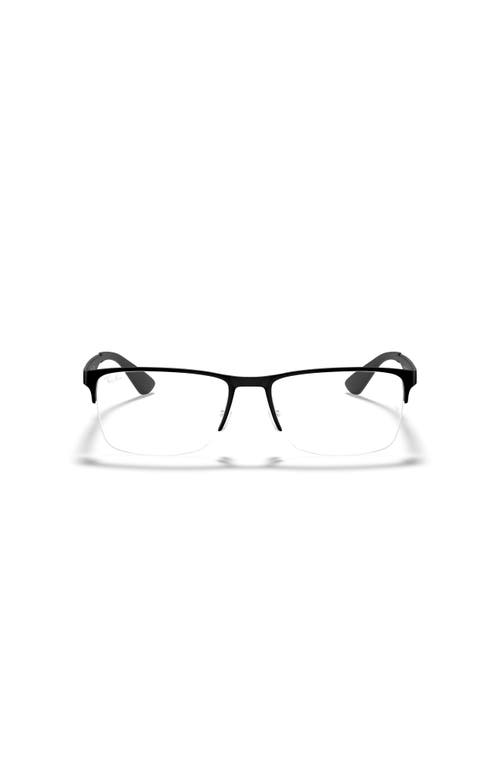 Ray Ban Ray-ban 58mm Rectangle Optical Glasses In Black