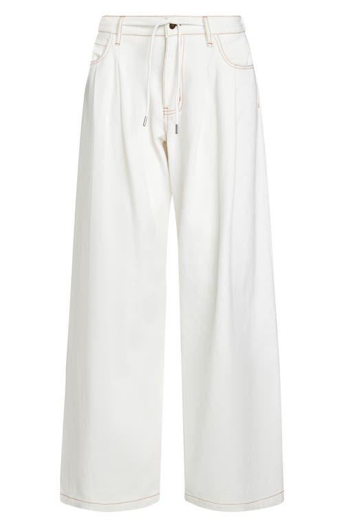 Lioness Slouched Tie Up Jeans In Porcelain