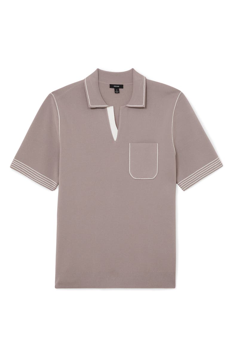 Reiss Newbury Johnny Collar Polo, Alternate, color, Light Taupe Brown