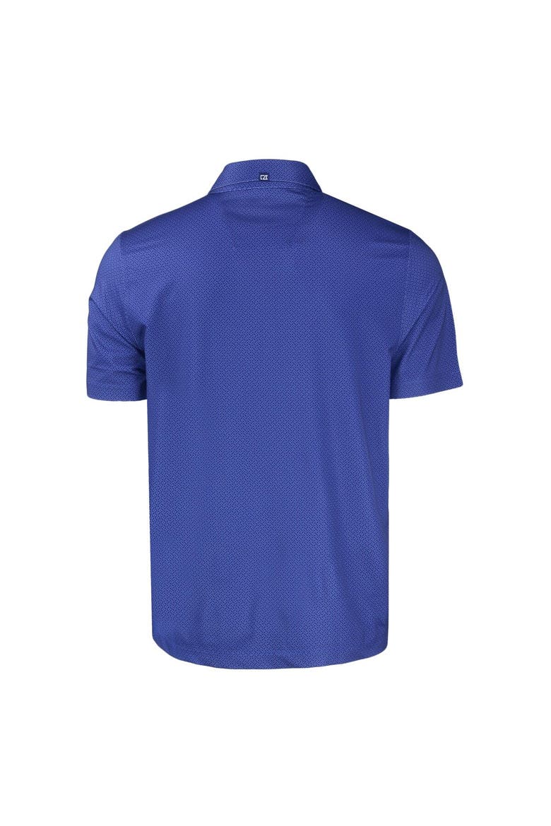 Men's Cutter & Buck Royal Los Angeles Dodgers Big & Tall Pike Eco Tonal Geo Print Stretch Recycled Polo, Alternate, color, Royal