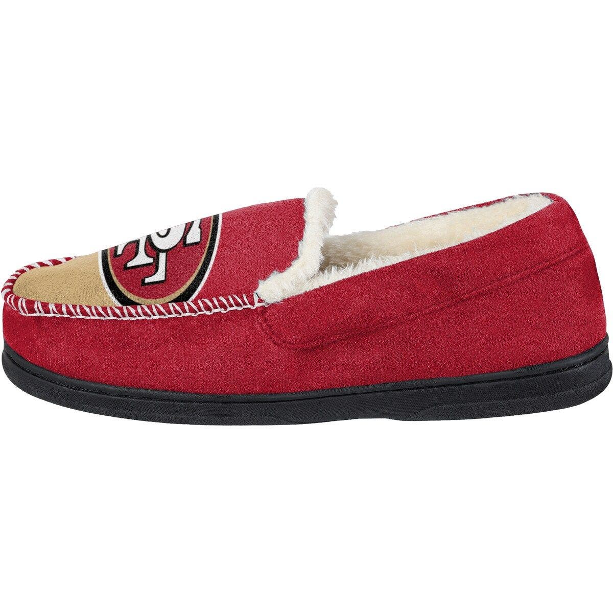 FOCO Men's FOCO San Francisco 49ers Colorblock Moccasin Slippers, Alternate, color, 