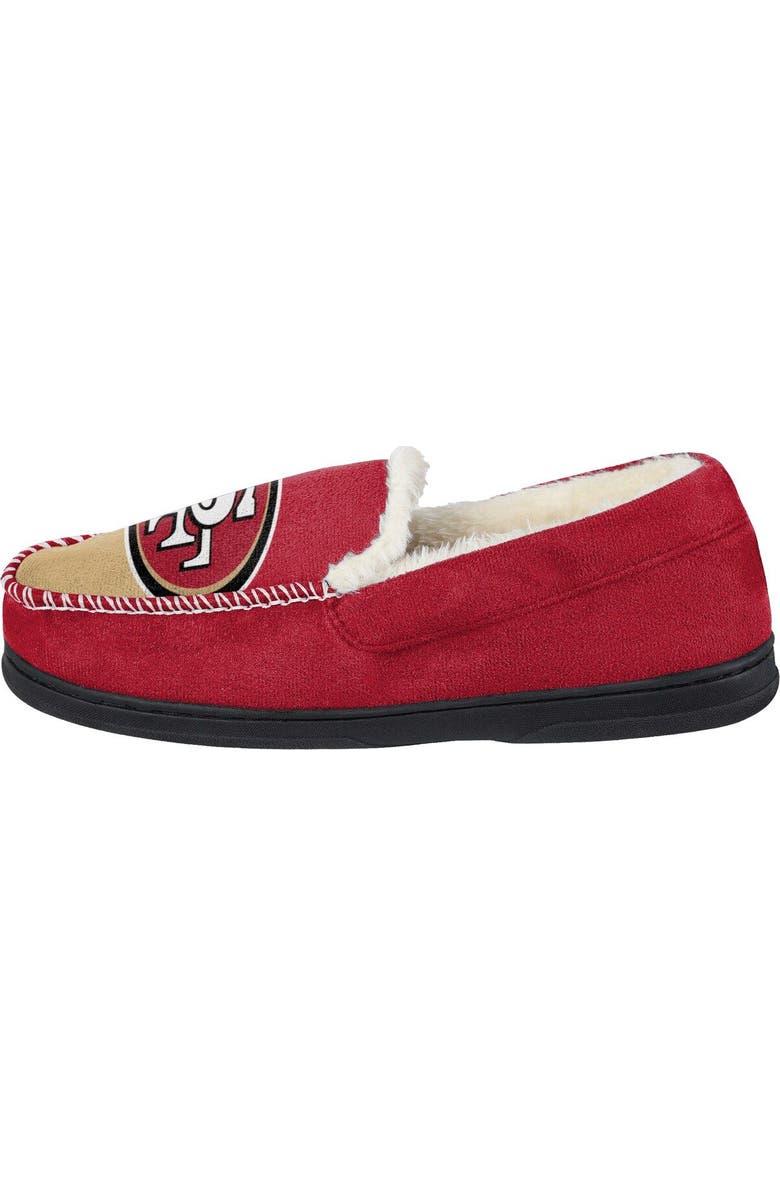 FOCO Men's FOCO San Francisco 49ers Colorblock Moccasin Slippers, Alternate, color,