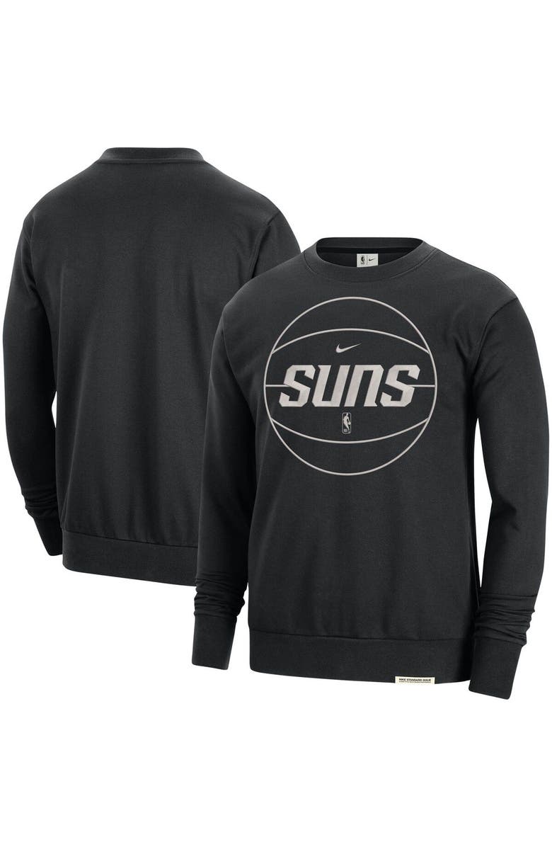 Nike Men's Nike Black Phoenix Suns 2023/24 Authentic Standard Issue Travel Performance Pullover Sweatshirt, Main, color, Black