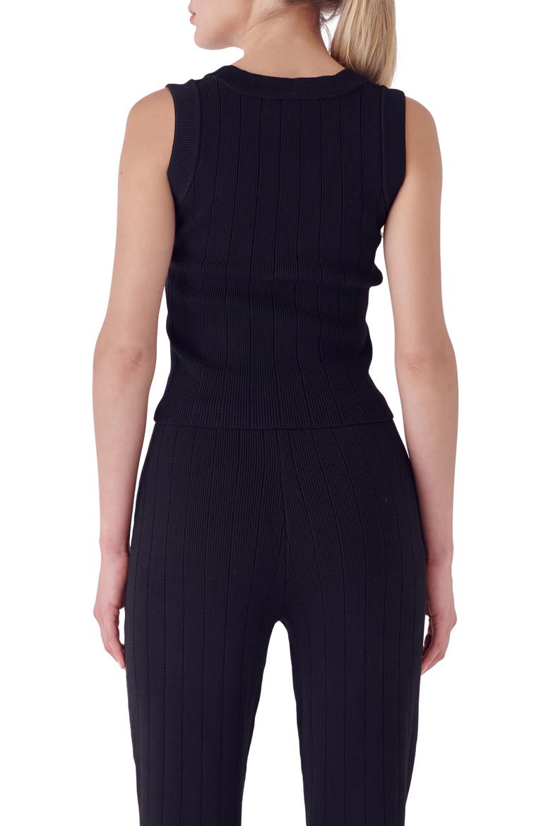 Shank Button Knit Tank, Alternate, color, BLACK
