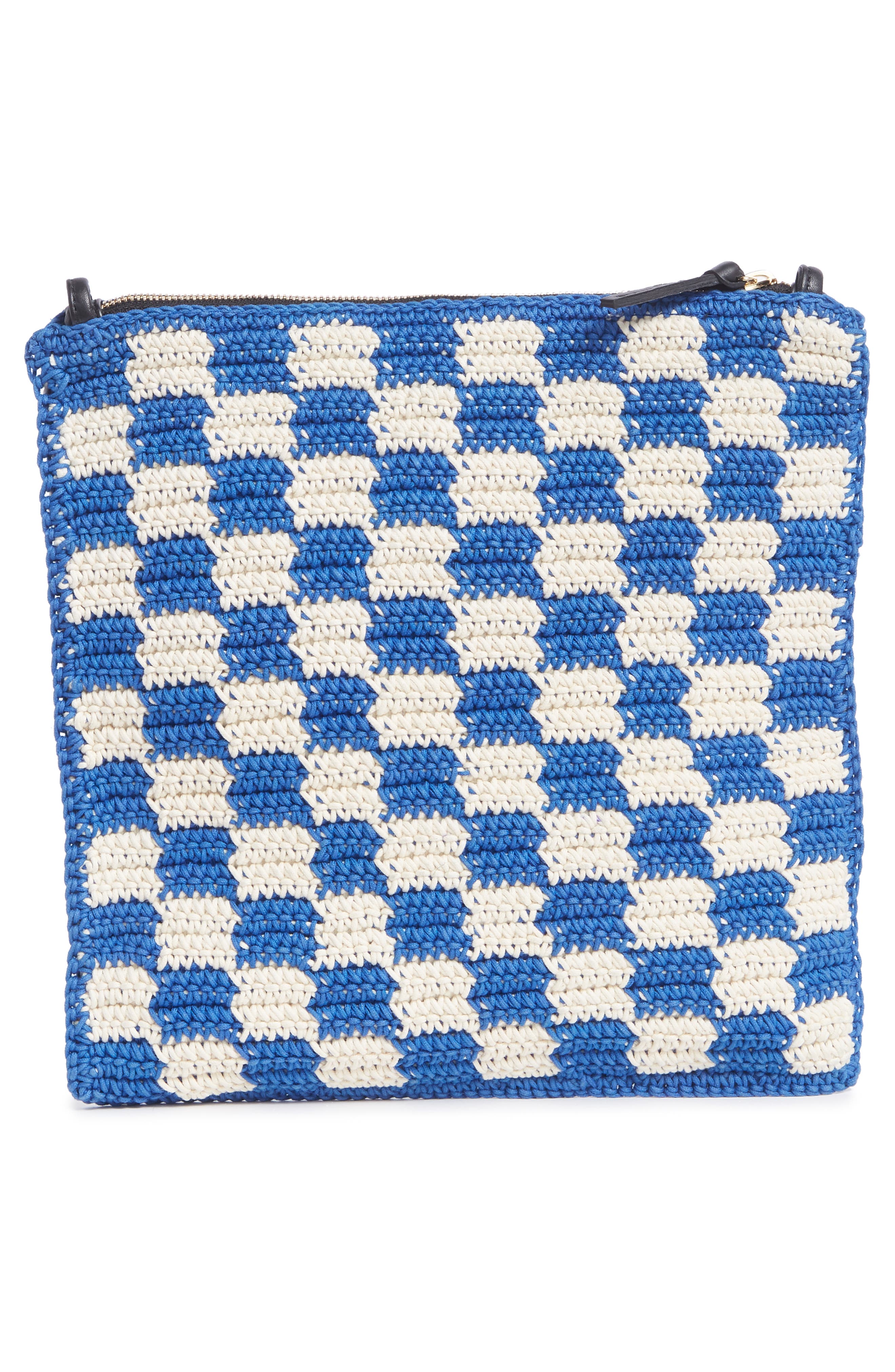 Clare V. Crochet Cotton Foldover Clutch, Alternate, color, 