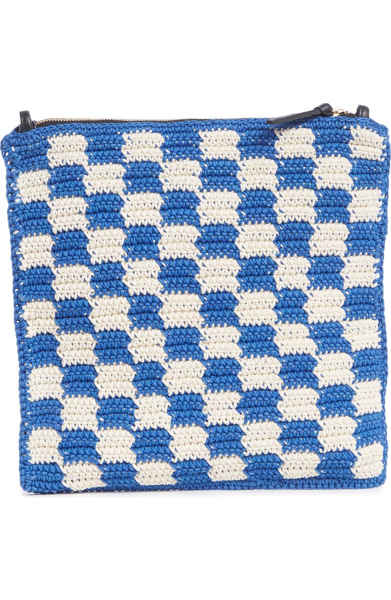 Clare V. Crochet Cotton Foldover Clutch, Alternate, color,