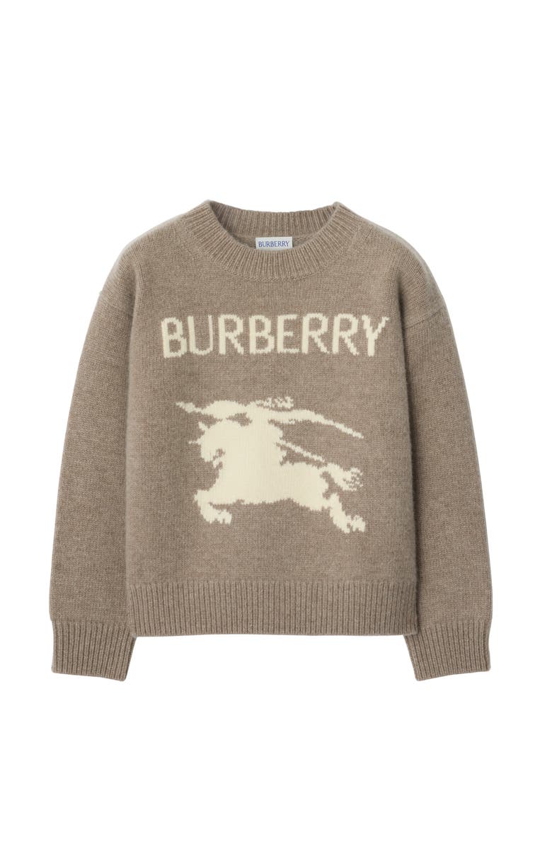 Burberry EKD Wool Cashmere Sweater, Main, color, Fawn Melange