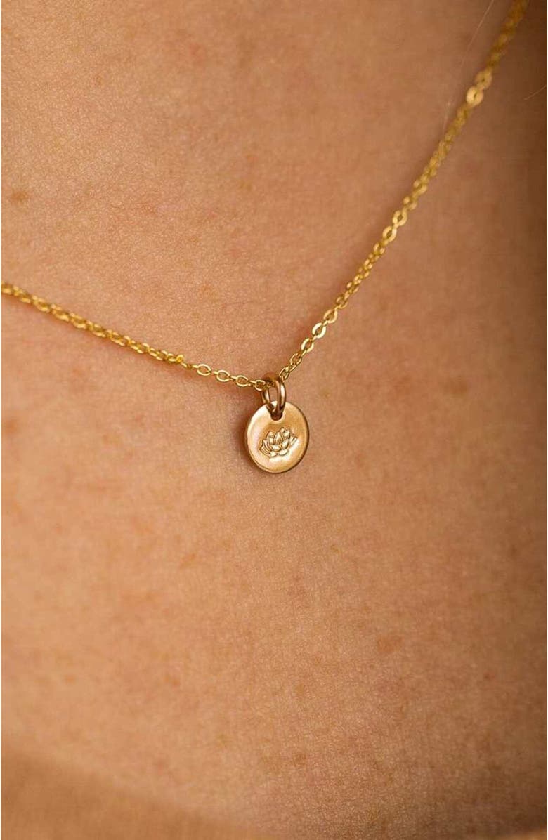 MADE BY MARY July Birth Flower Necklace, Alternate, color, Silver