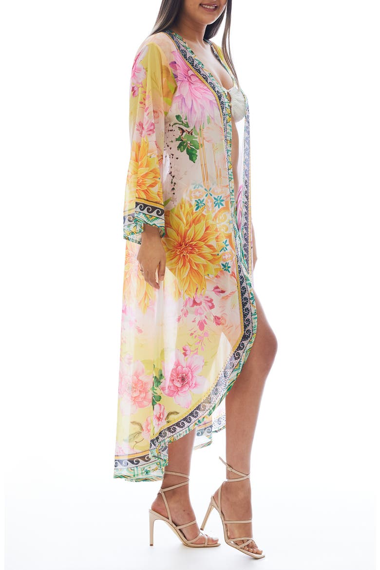 Floral Longline Duster, Alternate, color, LIGHT PINK