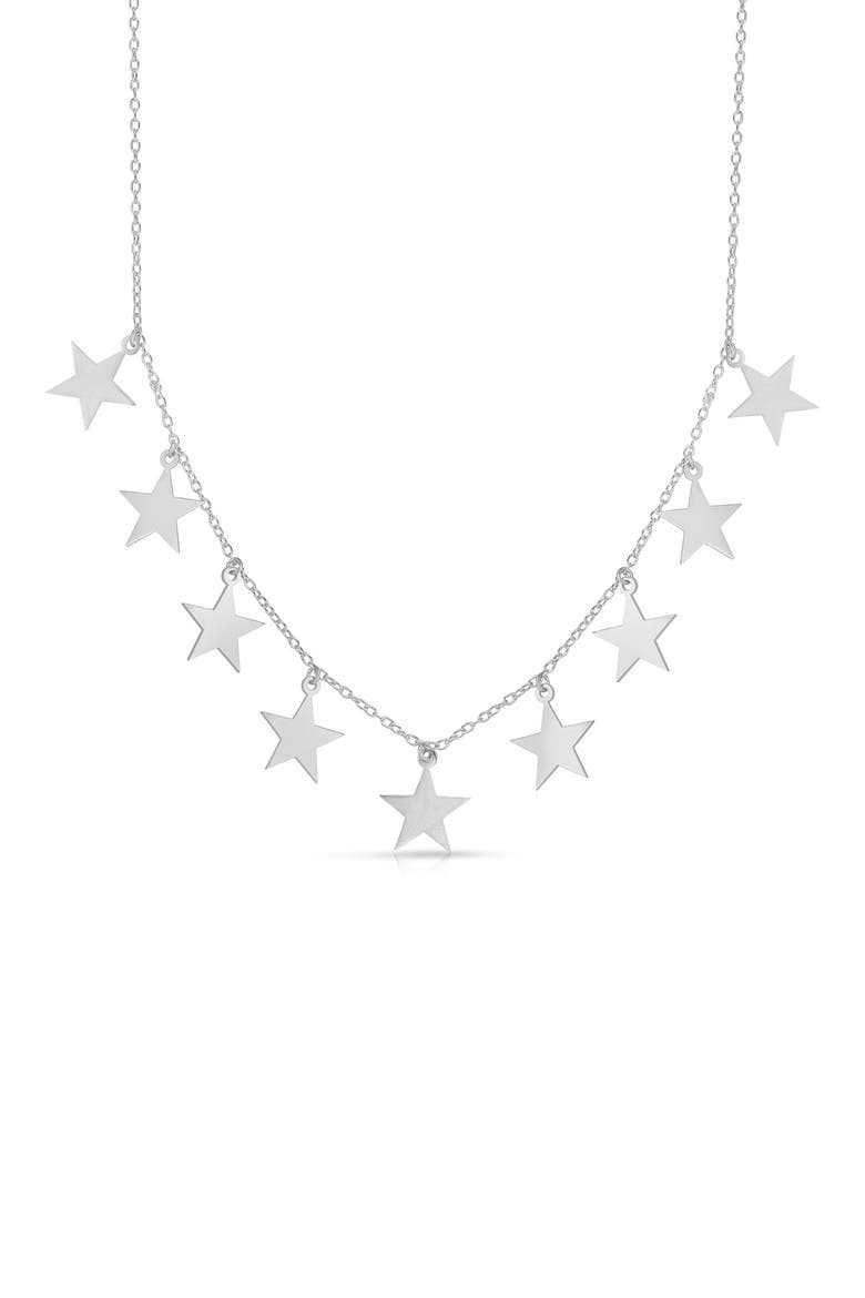 Star Charm Necklace, Main, color, SILVER