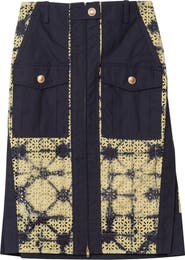 3.1 Phillip Lim Printed Broderie Anglaise Utility Midi Skirt