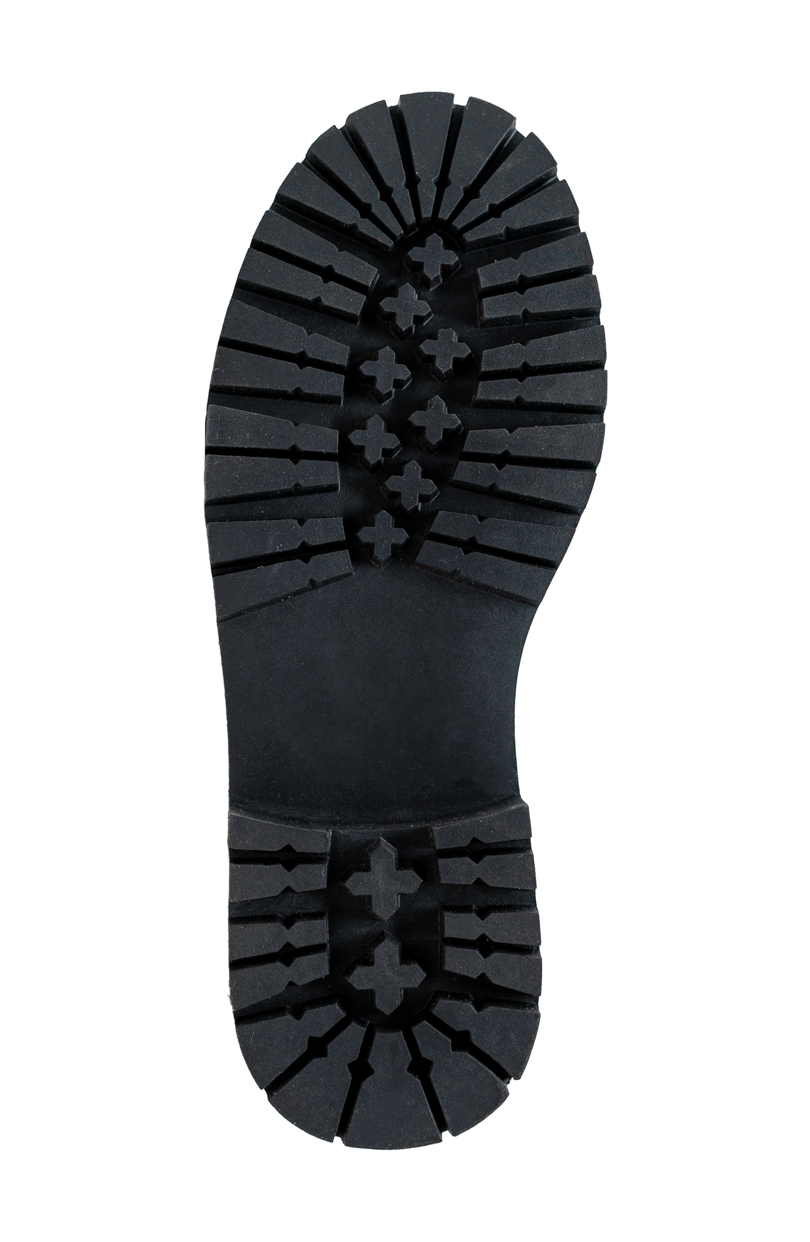 CHASE AND CHLOE Mira Studded Lug Combat Boot, Alternate, color, Black Pu