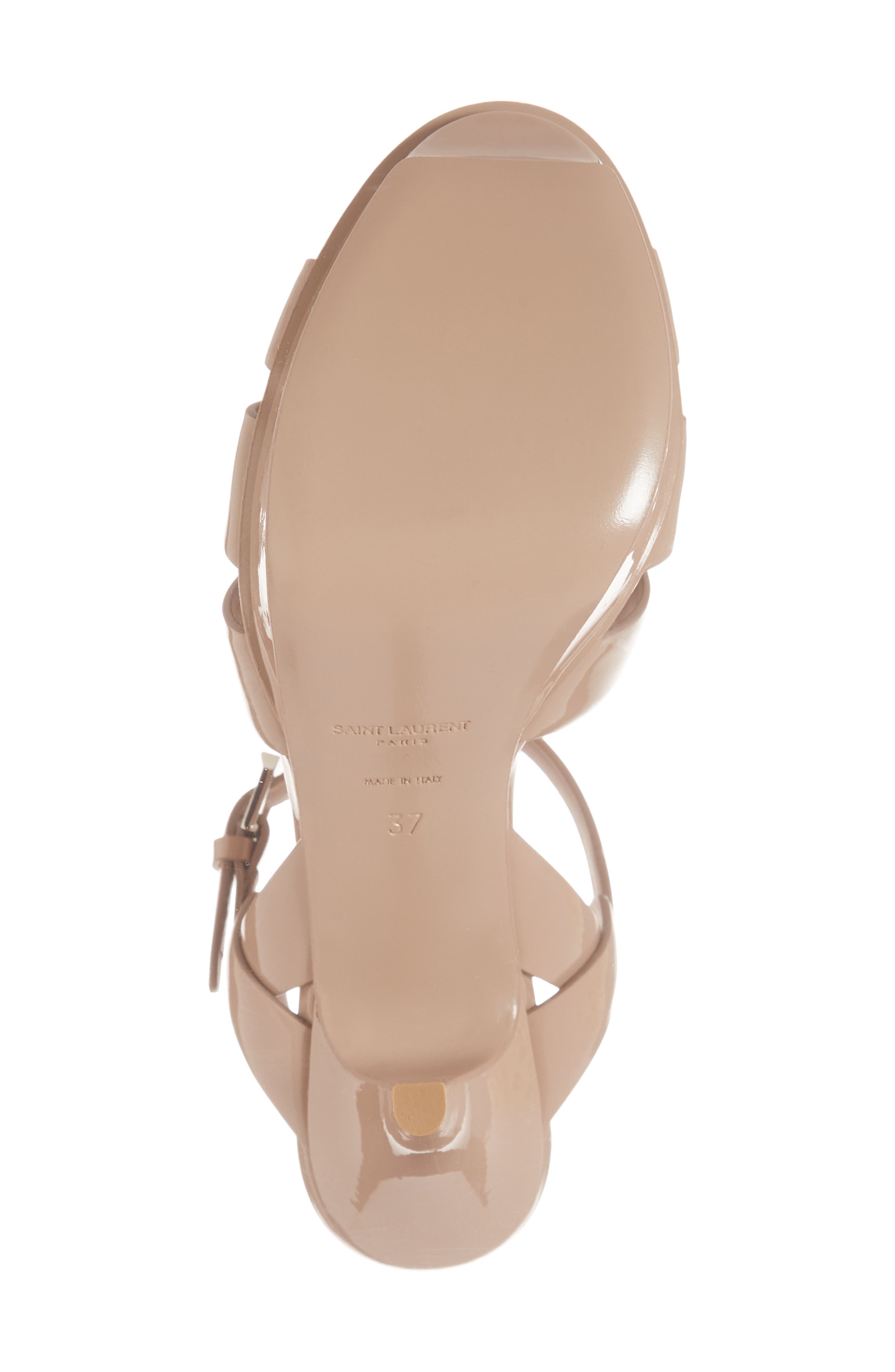 Saint Laurent Tribute Platform Sandal, Alternate, color, Nude Rose