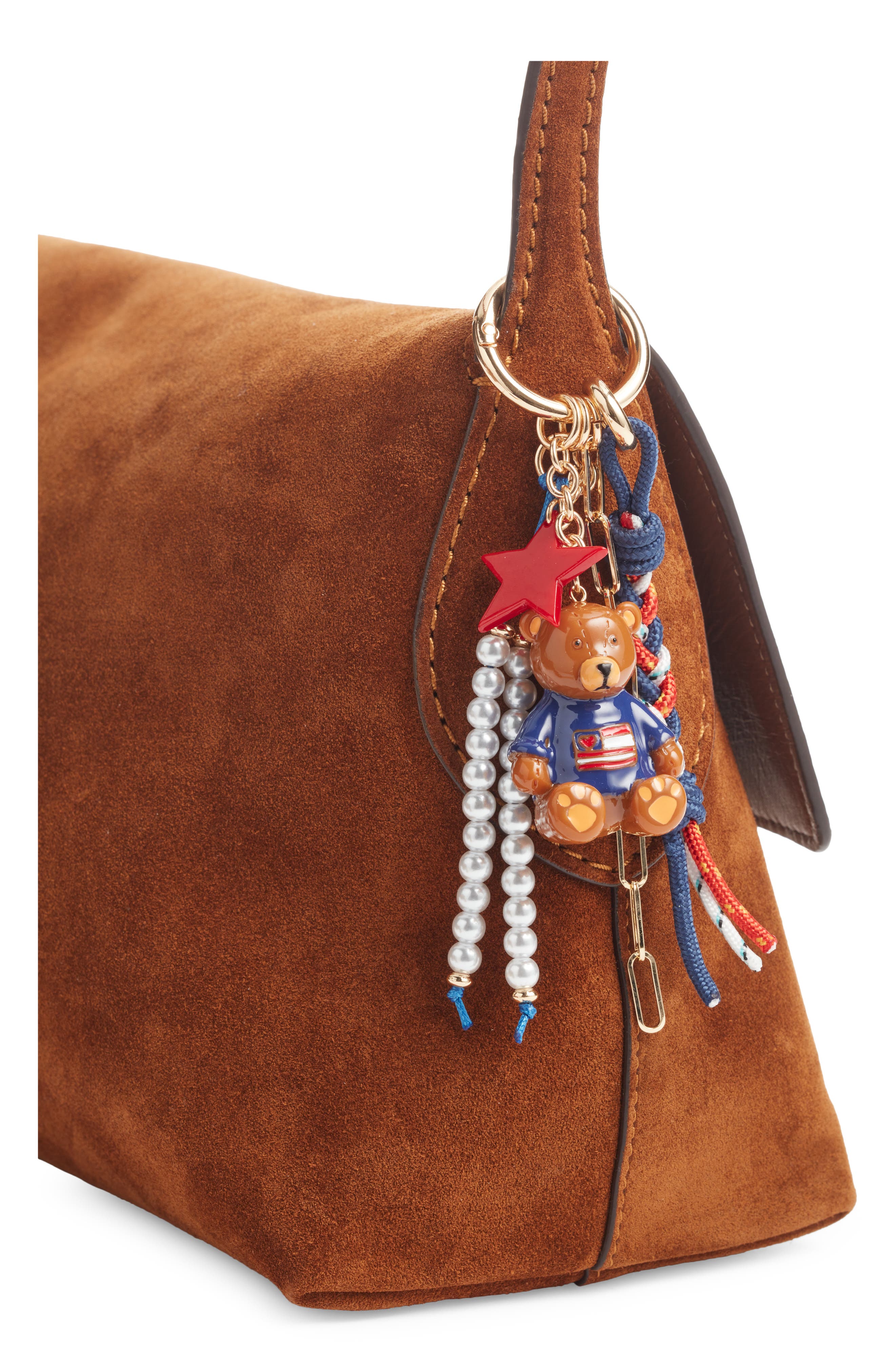Chelsea28 Star Bear Bag Charm, Alternate, color, Red Multi- Gold