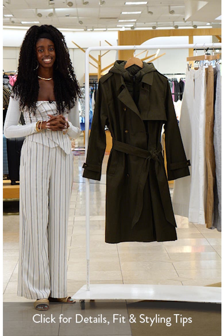 Azura Hooded Double Breasted Trench Coat video