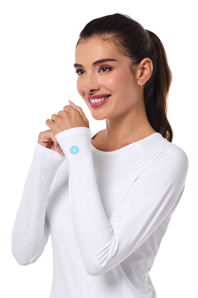 Women's Lightweight Swim Shirt with Long Sleeves, UPF 50+ Sun Protection, Hightide Lite, Alternate, color, White
