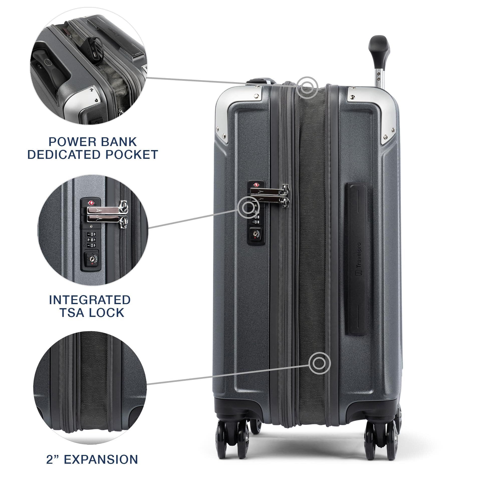 TRAVELPRO Platinum Elite Hardside Expandable Carry-on 21-Inch Spinner, Alternate, color, Vintage Grey