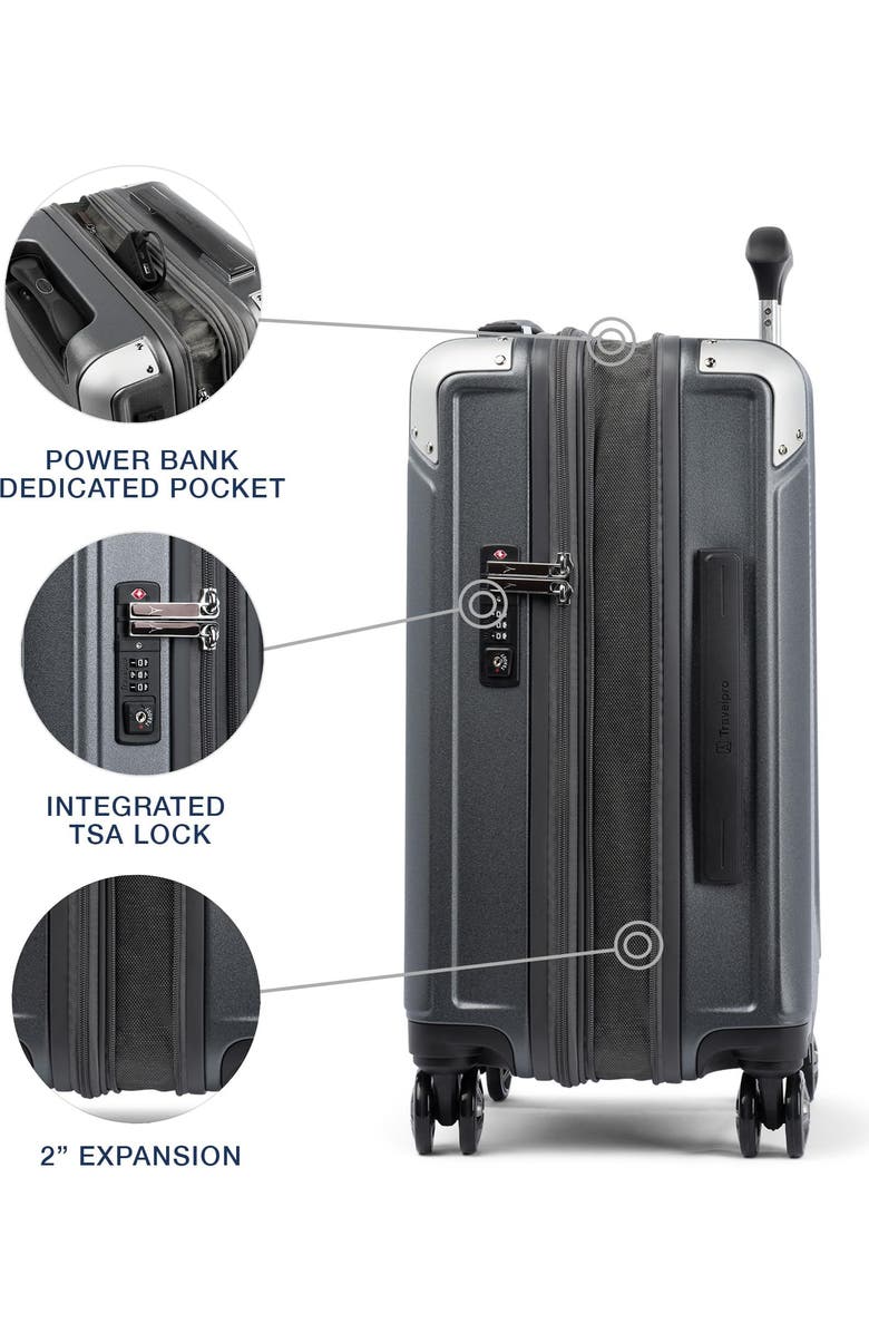 TRAVELPRO Platinum Elite Hardside Expandable Carry-on 21-Inch Spinner, Alternate, color, Vintage Grey
