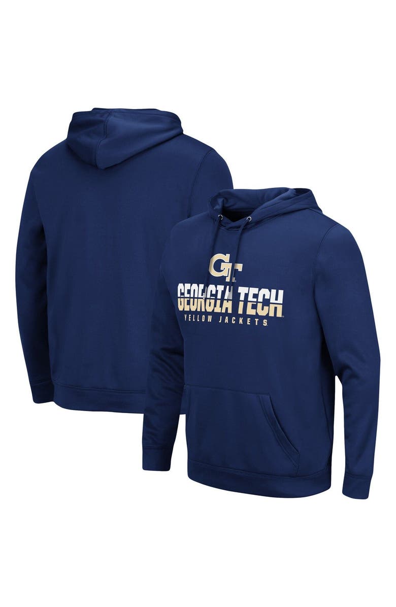 COLOSSEUM Men's Colosseum Navy Georgia Tech Yellow Jackets Lantern Pullover Hoodie, Main, color, Navy