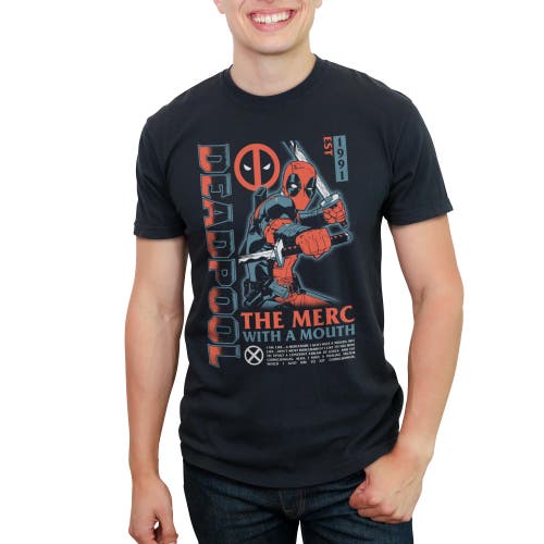 Marvel The Merc With A Mouth 1991 Poster Graphic T-shirt In Black
