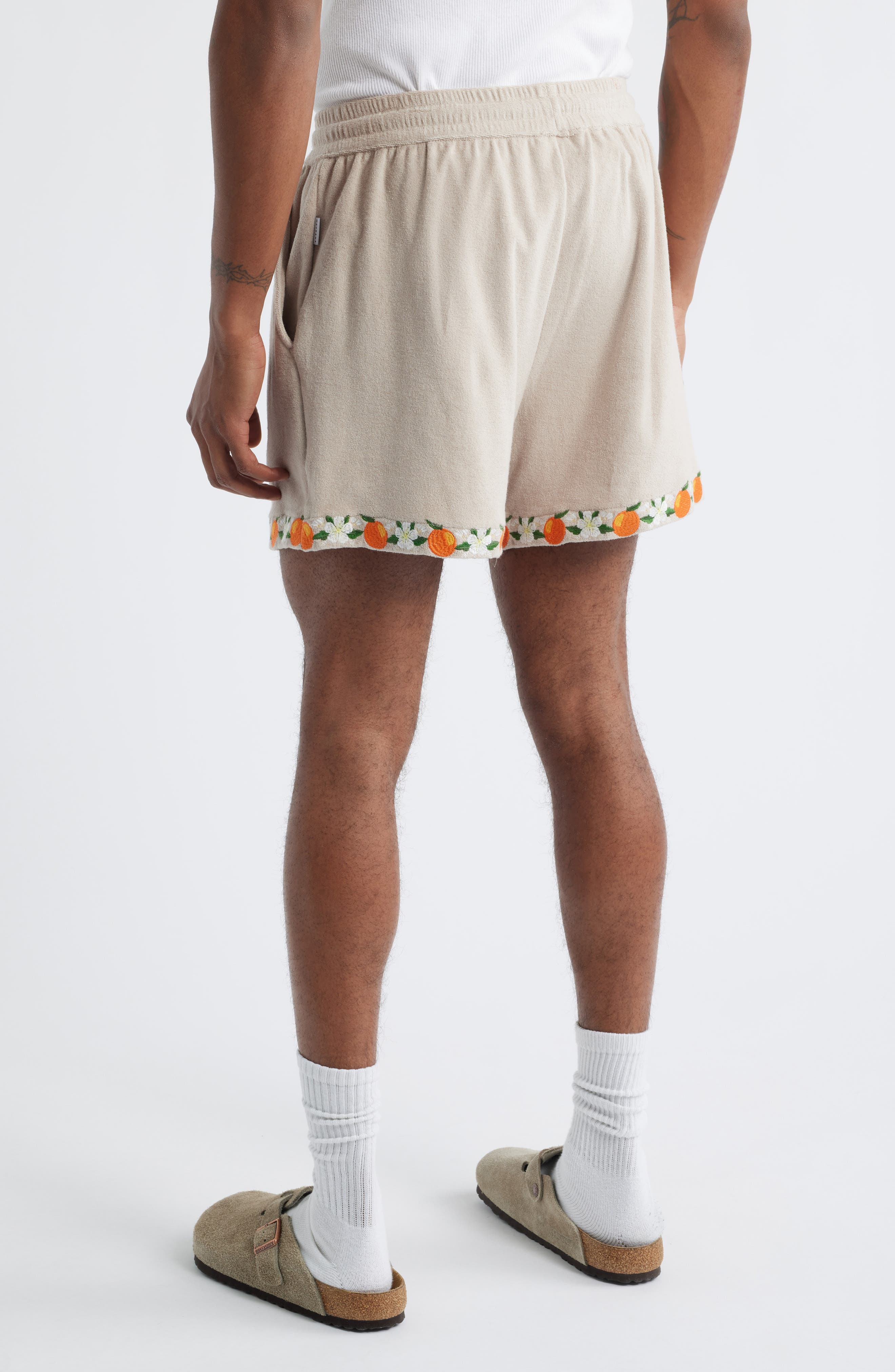 Orange Terry Cloth Shorts - image 2