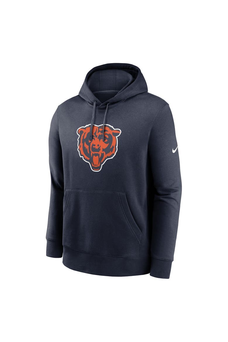 Men's Nike Navy Chicago Bears Club Logo Pullover Hoodie, Alternate, color, Navy