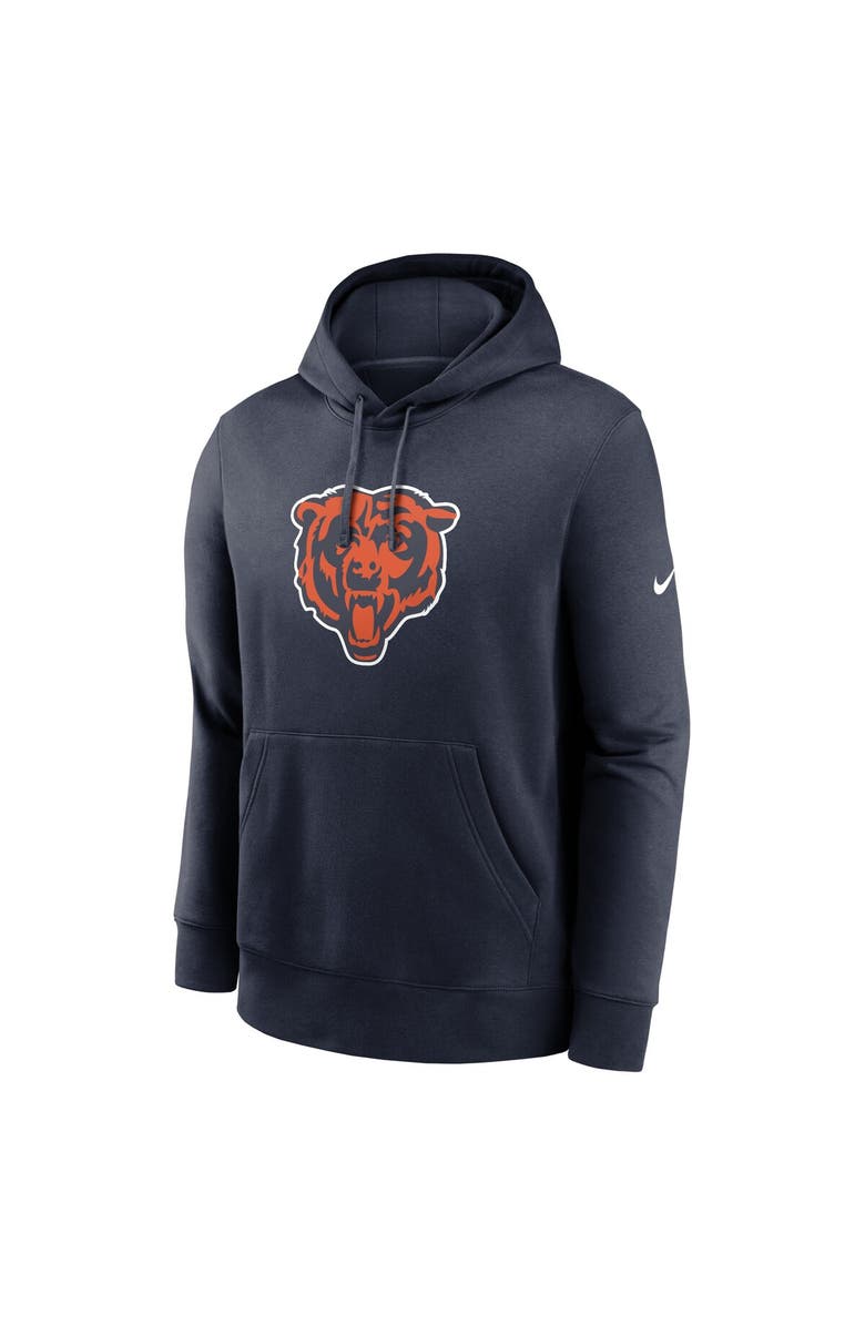 Nike Men's Nike Navy Chicago Bears Club Logo Pullover Hoodie, Alternate, color, Navy