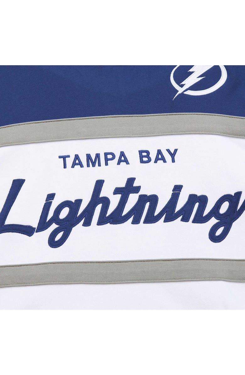Mitchell & Ness Men's Mitchell & Ness White/Blue Tampa Bay Lightning Head Coach Pullover Hoodie, Alternate, color, White