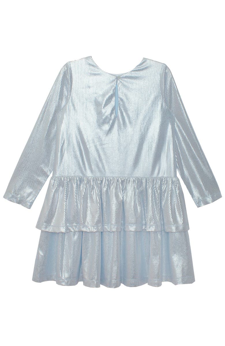 Isobella & Chloe Sparkle and Spin Blue Dress, Alternate, color, Blue