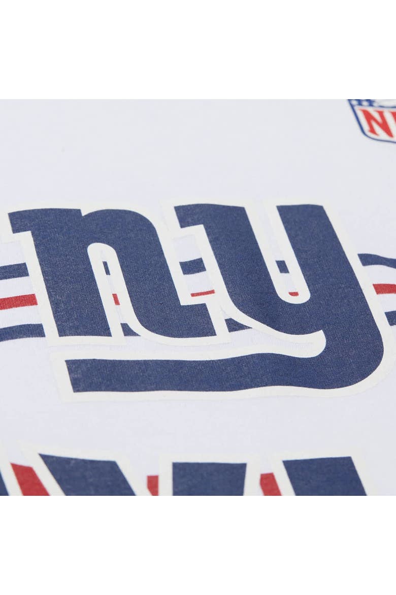 Men's Mitchell & Ness Lawrence Taylor White New York Giants Name & Number Team Origins Vintage Logo T-Shirt, Alternate, color, White