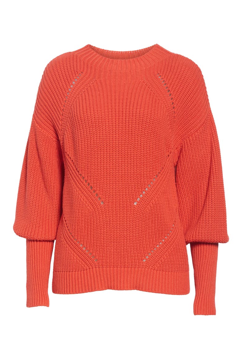 Landyn Blouson Sleeve Sweater, Alternate, color, DESERT ROSE