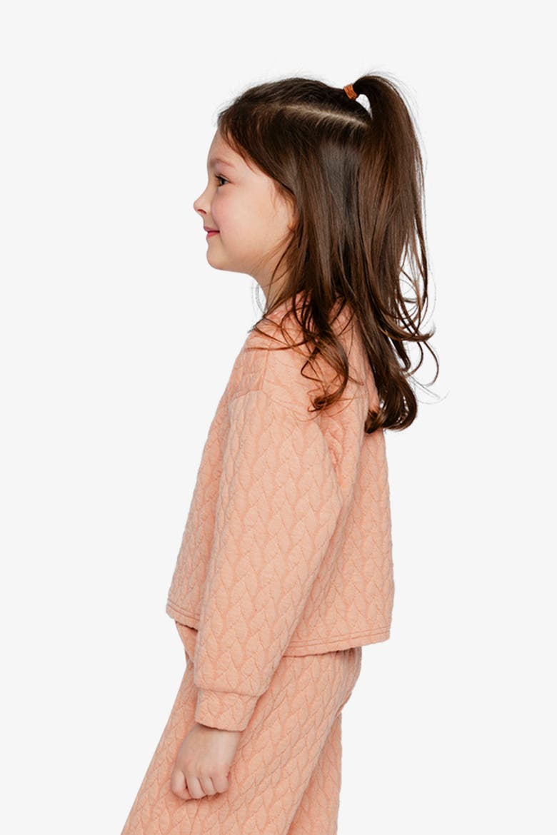 Quilted Diamond Shoulder Button Jacquard Sweatshirt, Alternate, color, Pink