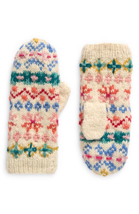 River Hand Knit Wool Mittens
