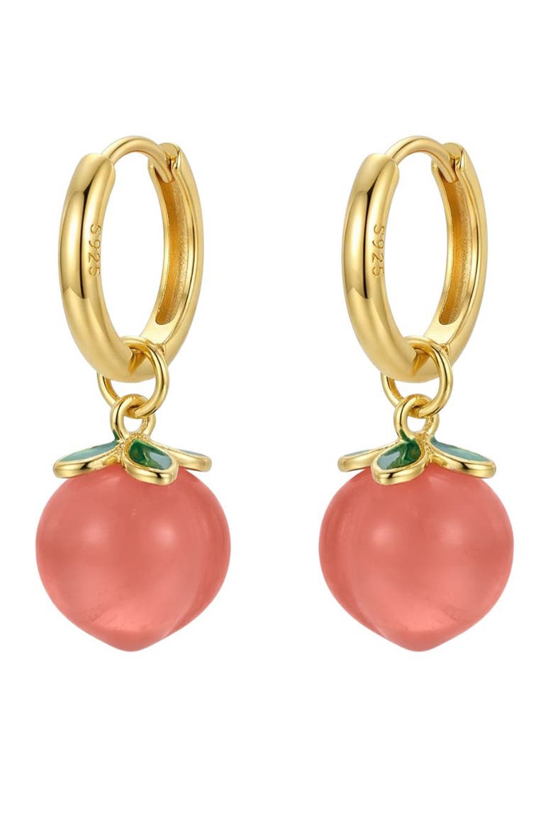Harvest Agate Charm Earrings in Peach, Main, color, Pink