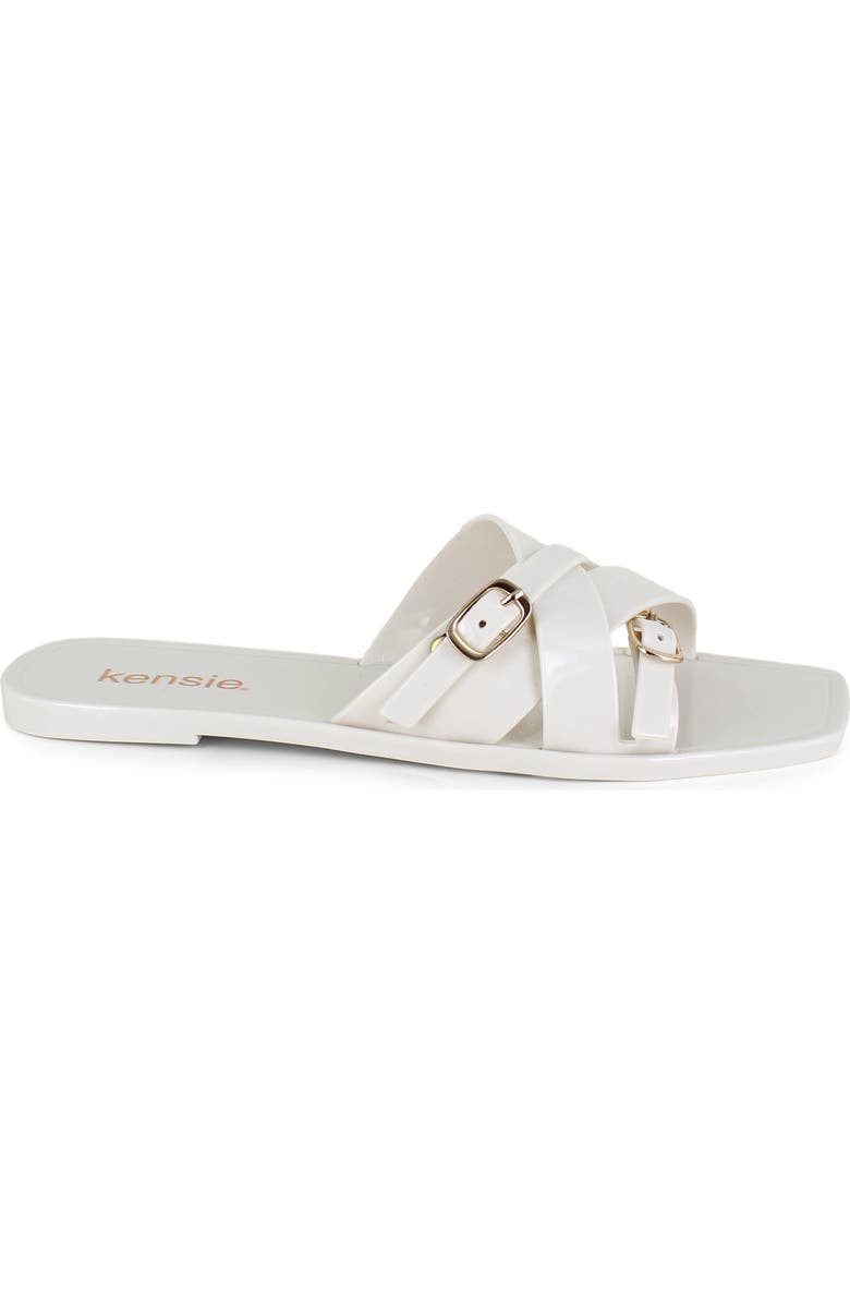 Kensie Jellie Slide Sandal, Alternate, color, Off White