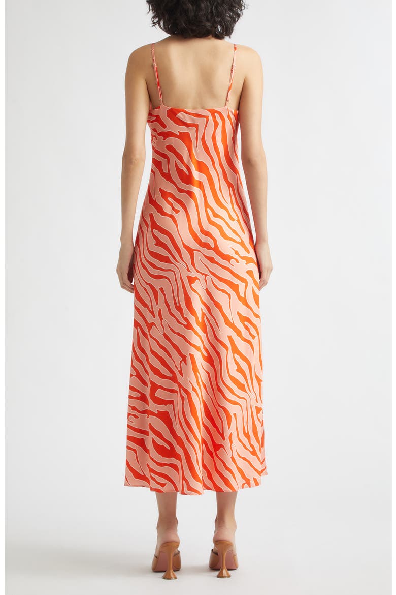 Lou Lou Zebra Print Slipdress, Alternate, color, SUNRISE ZEBRA