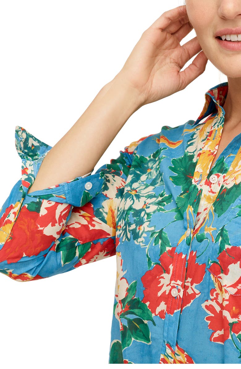 J.Crew Classic Ratti<sup>®</sup> Bahama Floral Print Popover Shirt, Alternate, color,