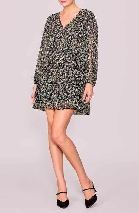 MELLODAY Floral Print Long Sleeve Minidress