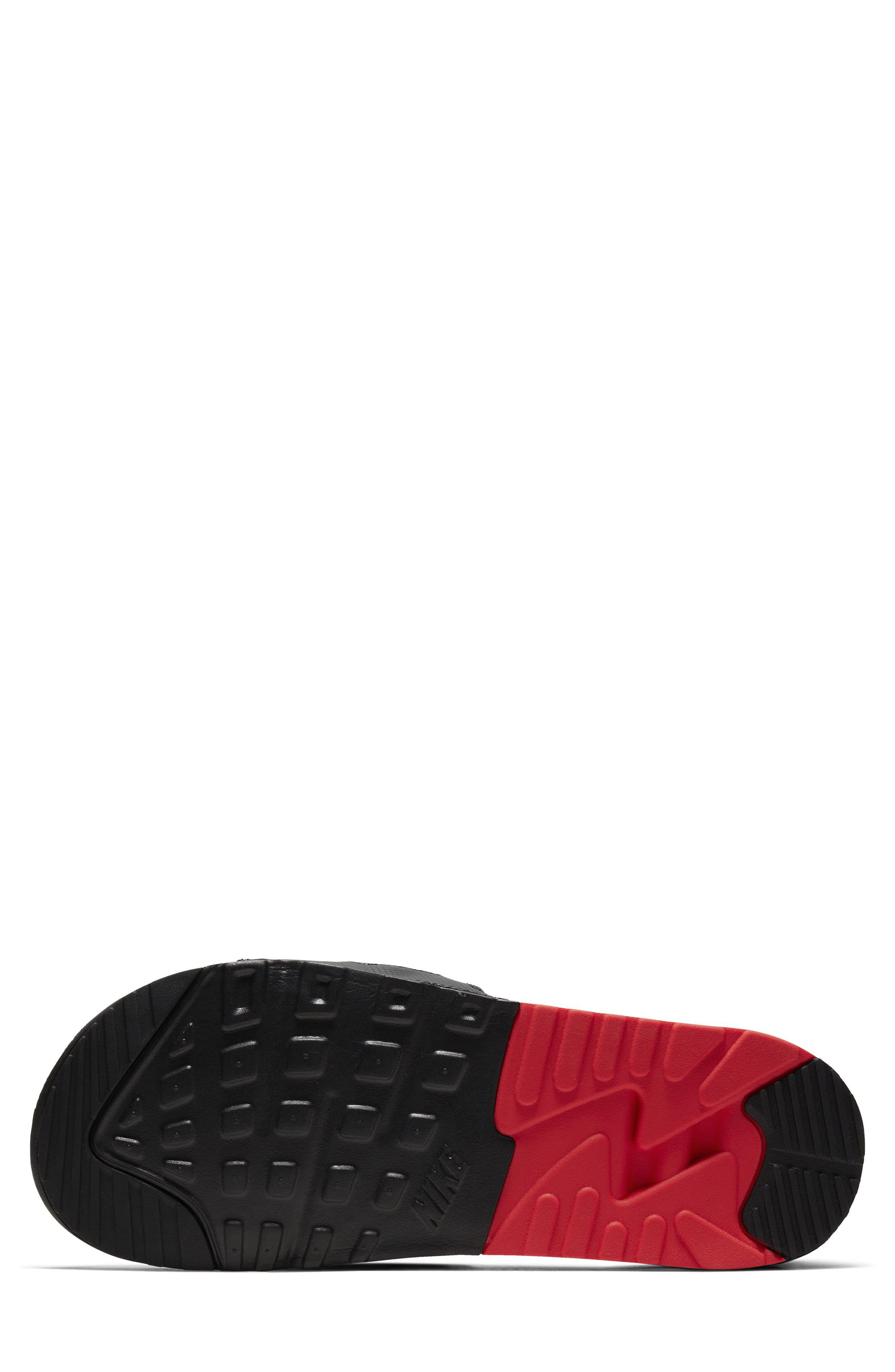 Air Max 90 Sport Slide, Alternate, color, BLACK/ CHILE RED/ WHITE