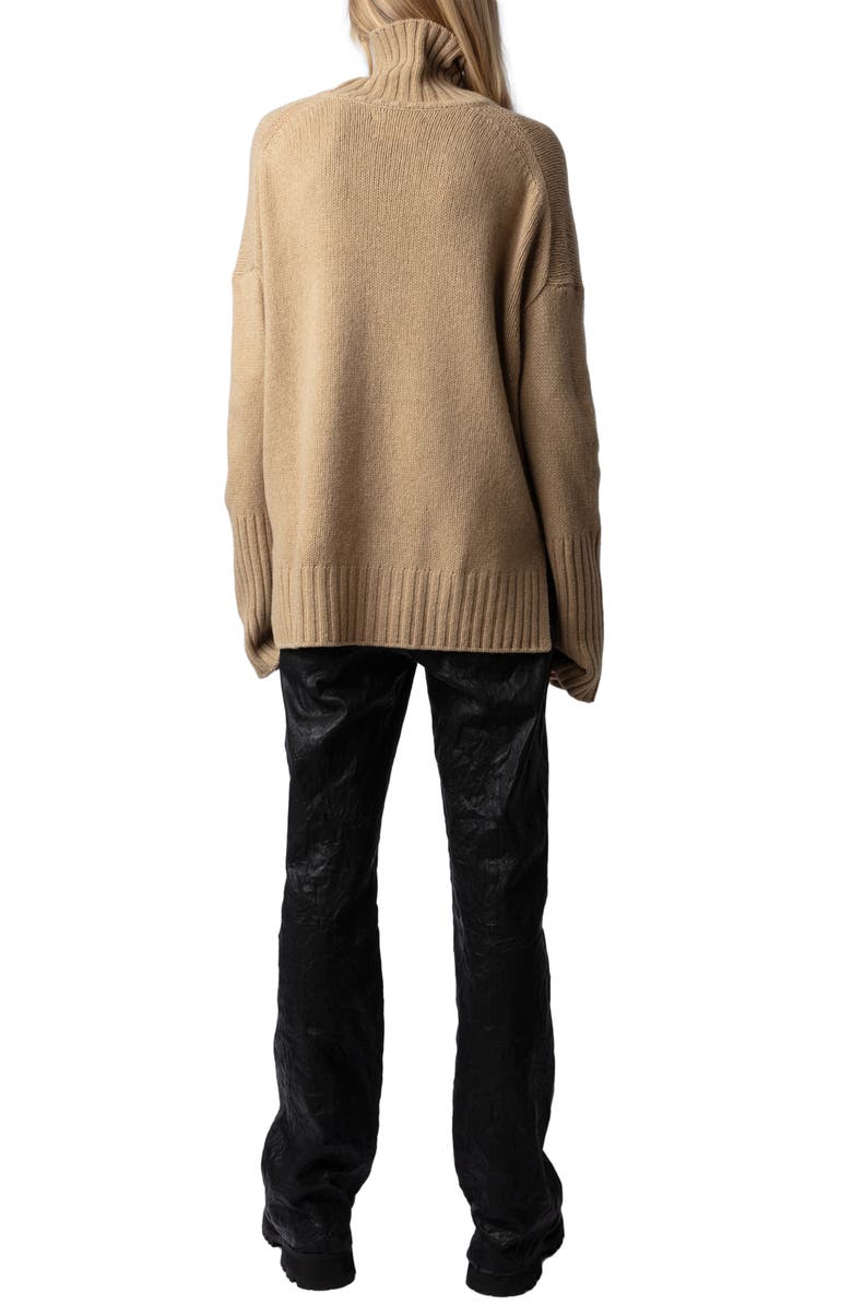 Zadig & Voltaire Alma Merino Wool Graphic Sweater, Alternate, color,