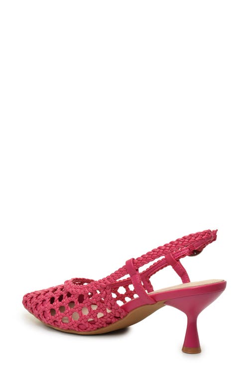 Nicole Miller Knotty Braided Slingback Pump In Pink