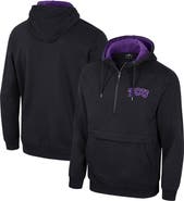 COLOSSEUM Men's Colosseum Black TCU Horned Frogs Half-Zip Hoodie